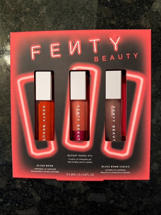 Fenty Beauty Other - Fenty Beauty Glossy Posse VIII 3-Piece Lip Luminizer Set - Red, Berry, Neutral.